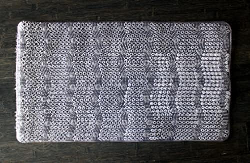 Dependable Industries Inc Velvet Grass Bath Mat 27 x 15 Clear