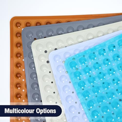 Naoloture Square Non-Slip Bath Mat with 169 Suction Cups