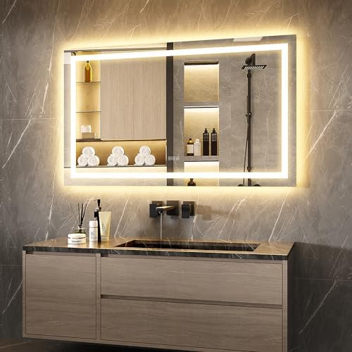 LOYAL STAR 60x36 Wall Mirror with Backlit Front Light