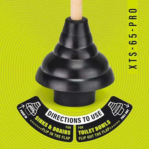 SteadMax XTS-65 PRO Heavy Duty Toilet Plunger 1