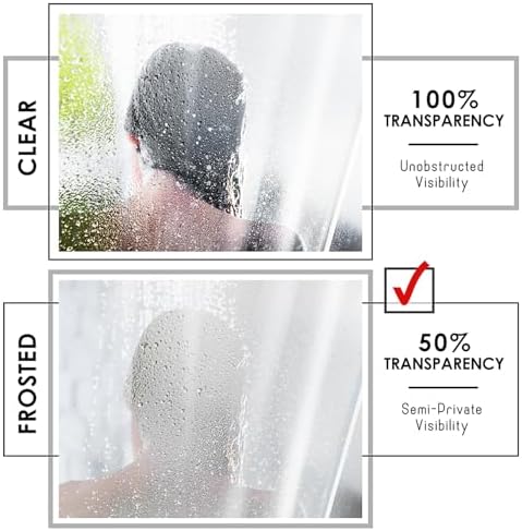 Clara Clark Frosted Shower Curtain Liner with Magnets