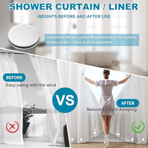 14 pcs Shower Curtain Weights for Stability