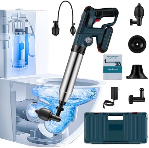 Electric Toilet Plunger with Barometer for Efficient Clog Removal