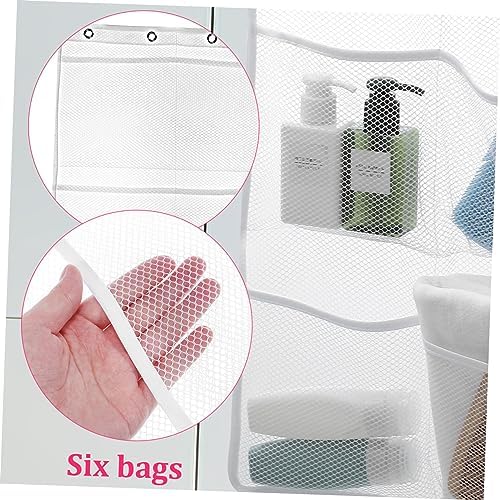 KOMBIUDA 2pcs Shower Mesh Organizer with Pockets