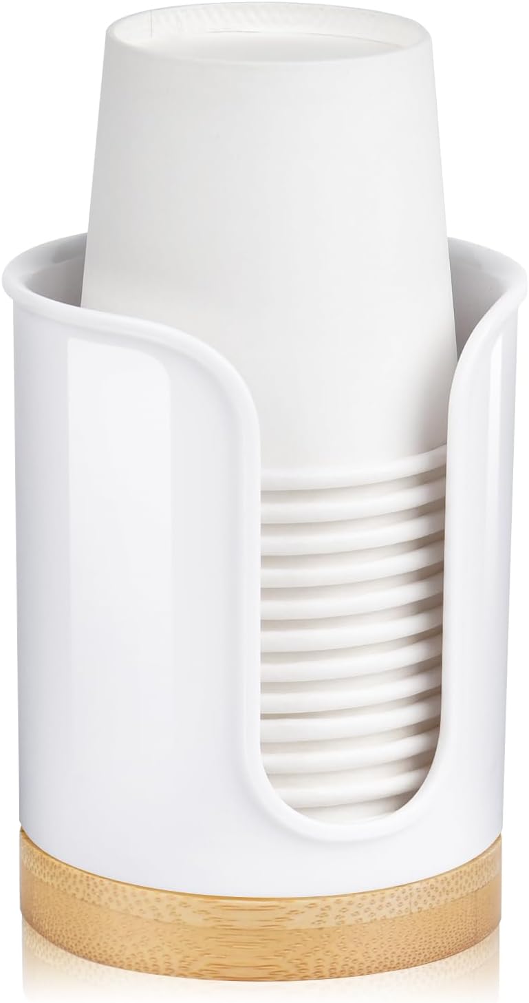 Bathroom Cup Dispenser - PCBamboo White Pack of 1 1
