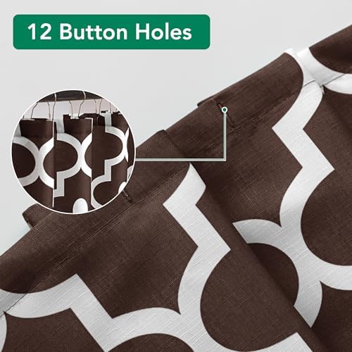Biscaynebay Textured Brown Shower Curtain 72x72