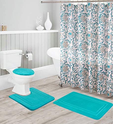 Kids Zone Turquoise Bathroom Accessory Set 16pc 1