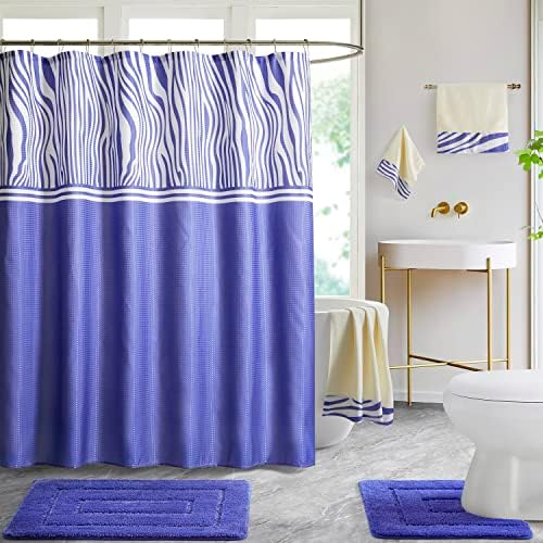 WPM Purple Zebra Bathroom Accessory Set