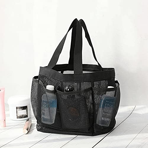 Mesh Shower Caddy Tote Bag with 9 Storage Pockets