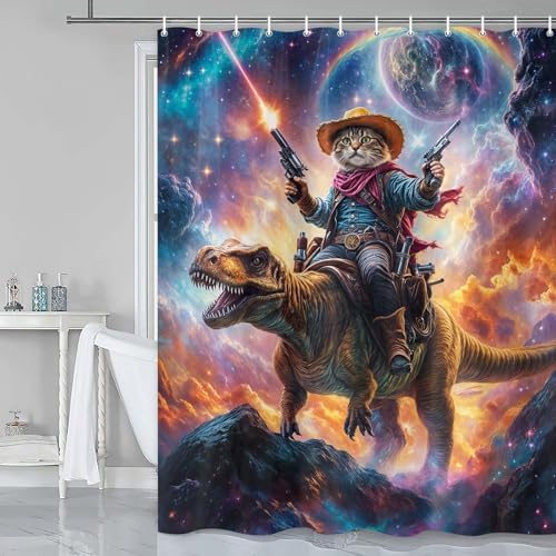 Grtuspr Cute Kids Unicorn Dinosaur Shower Curtain Set
