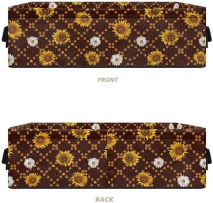 Sunflower Daisy Toilet Paper Basket with Handle