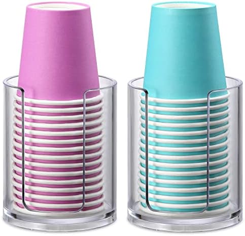 AOZITA 2 Pack Bathroom Cup Dispenser with Notch Design