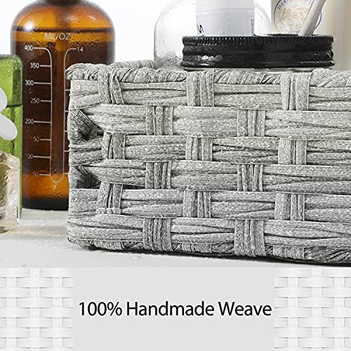 AOZITA Toilet Paper Basket with Larger Compartments