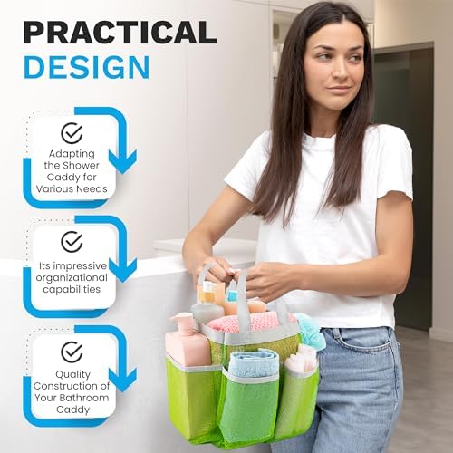Handy Laundry Mesh Shower Caddy Bag - Green