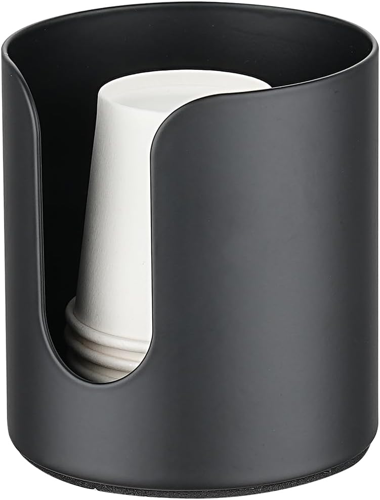 JQK Bathroom Cup Dispenser Black 3 oz or 5 oz