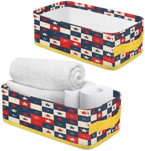 4th of July Toilet Paper Basket with Handles