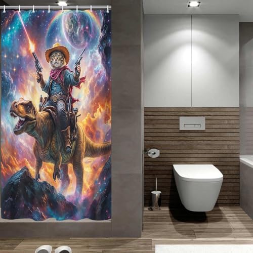 Cute Kids Unicorn Dinosaur Shower Curtain Set