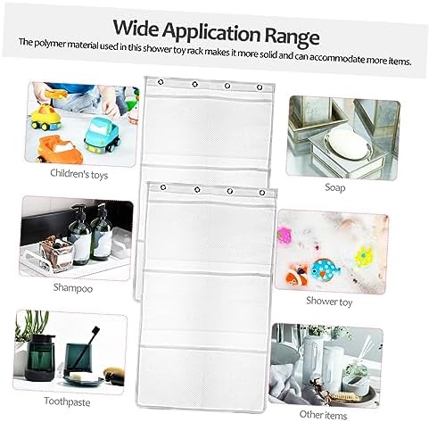 KOMBIUDA 2pcs Shower Mesh Organizer with Pockets