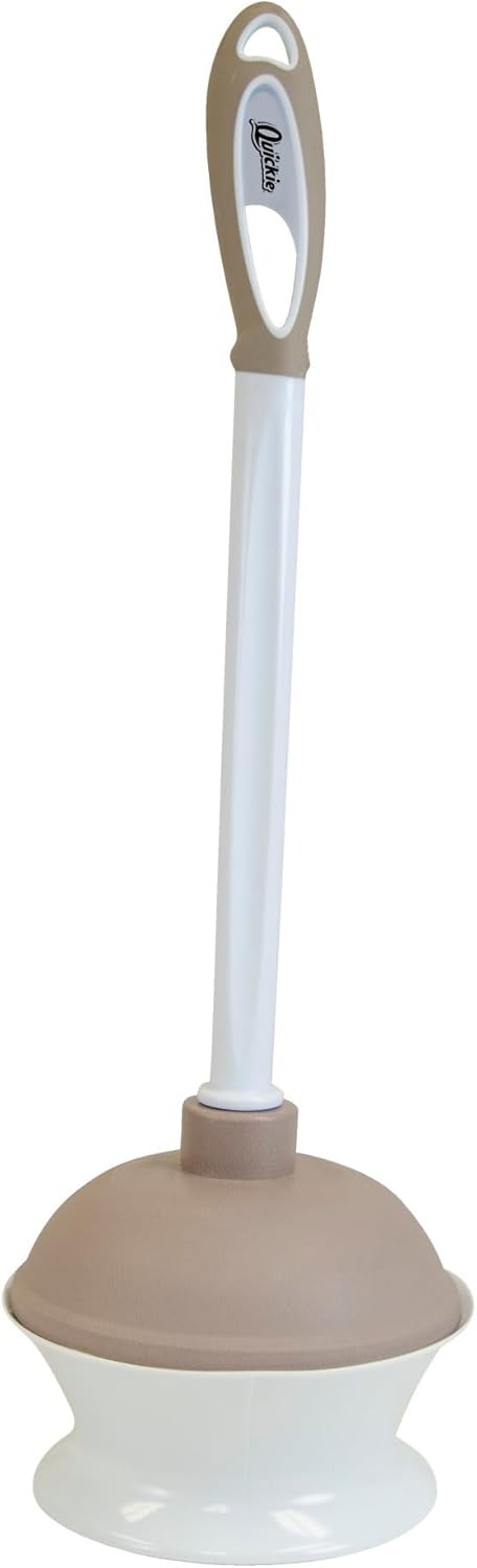 Quickie Plastic Toilet Plunger with Caddy 1