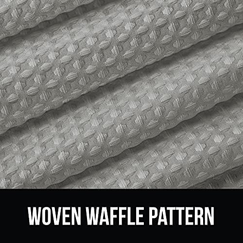 GORILLA GRIP Toilet Lid Cover Waffle Shower Curtain Bundle