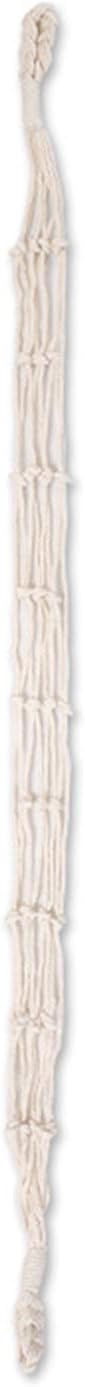 Boho Cotton Toilet Paper Holder with Natural Wood Frame