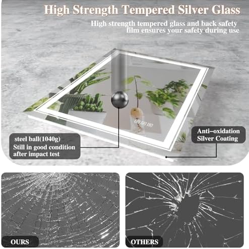TOTOUS 24x32 LED Mirror with Front and Backlit Light