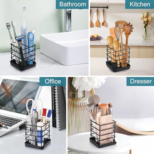 Chintu Stainless Steel Toothbrush Holder with Drip Tray