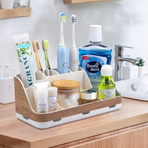 GFWARE Bathroom Organizer with 7 Slots and Drainage