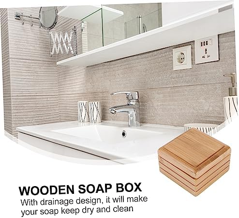 Amosfun Rustic Soap Dish with Drainage