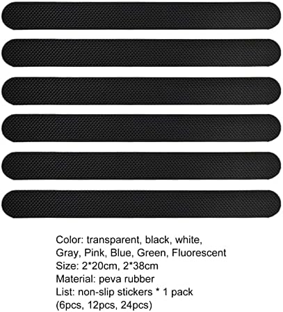 NA 1 Pack Bathtub Sticker Non-Slip Black 24
