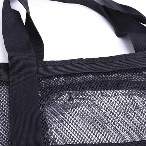Portable Mesh Shower Caddy with 8 Pockets Black