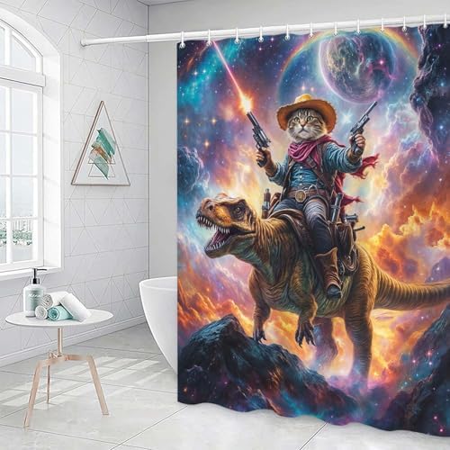 Grtuspr Cute Kids Unicorn Dinosaur Shower Curtain Set