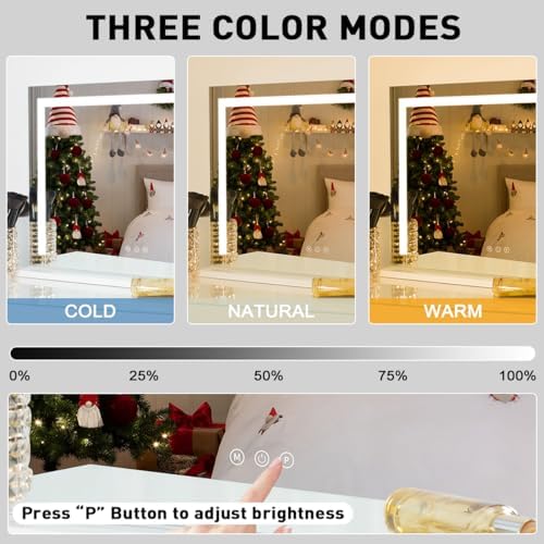 iCREAT Vanity Mirror with USB Light Strip 18x228 Inch