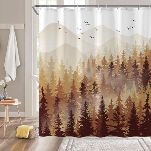 Accnicc Ombre Forest Shower Curtain 72 x 72