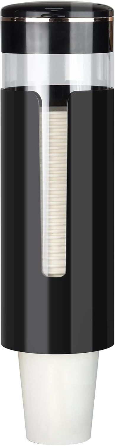 KIMCHOMERSE Wall Mount Cup Dispenser - Black