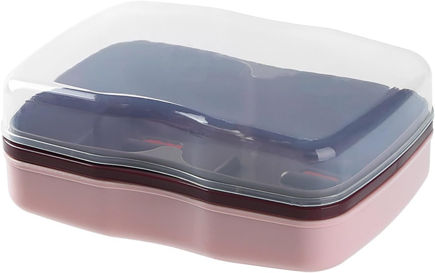Grebest Dual Compartment Soap Dish with Drainage Tray