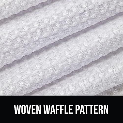 Gorilla Grip Toilet Lid Cover and Waffle Shower Curtain 2-Pack