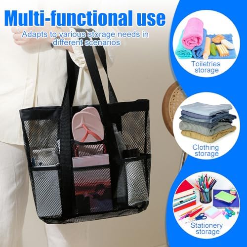 DONGKER Mesh Shower Caddy with Pockets and Handles