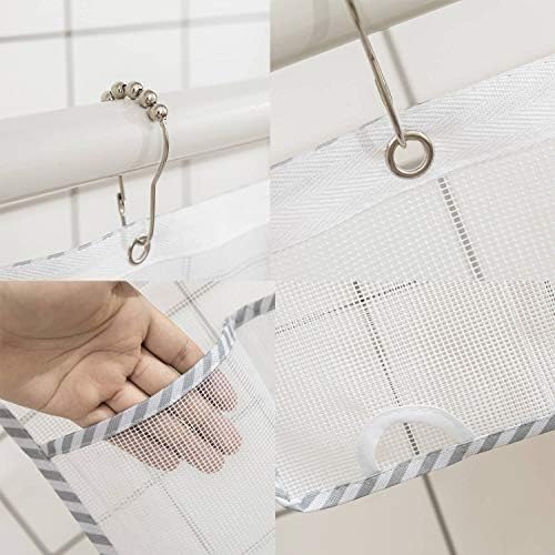 ALYER 9 Pockets Mesh Shower Caddy with 3 Rings
