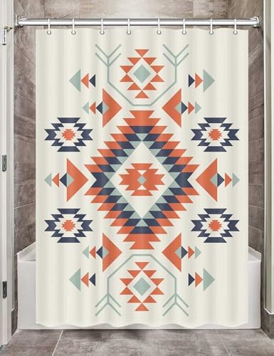 JAWO Camper RV Aztec Shower Curtain 47X64
