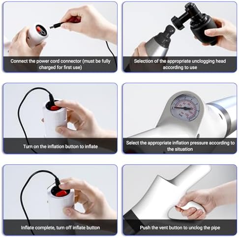 Hengriacly Electric Toilet Plunger with One Touch Button