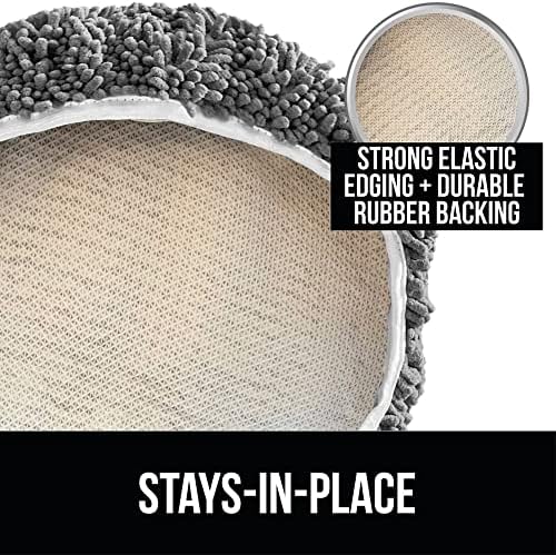 Gorilla Grip Toilet Lid Cover and Bath Rug Bundle 1