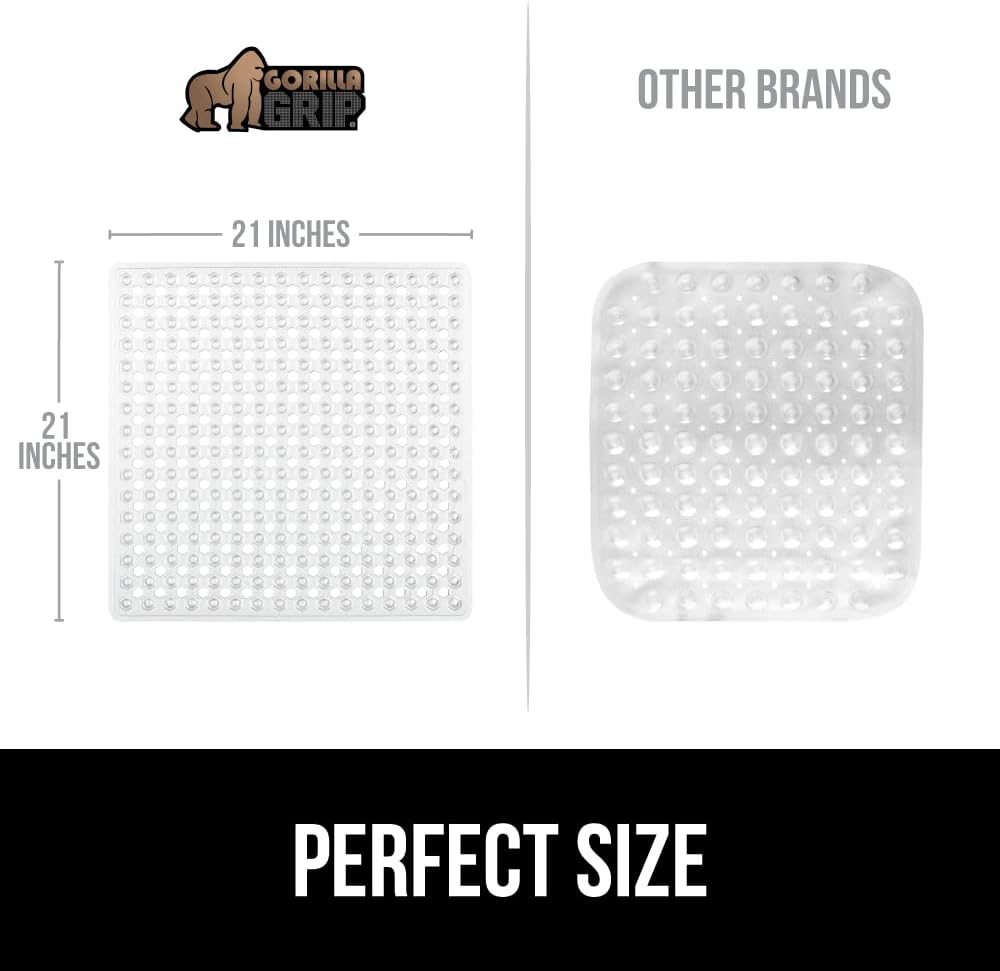 GORILLA GRIP Toilet Lid Cover and Shower Mat 2 Pack