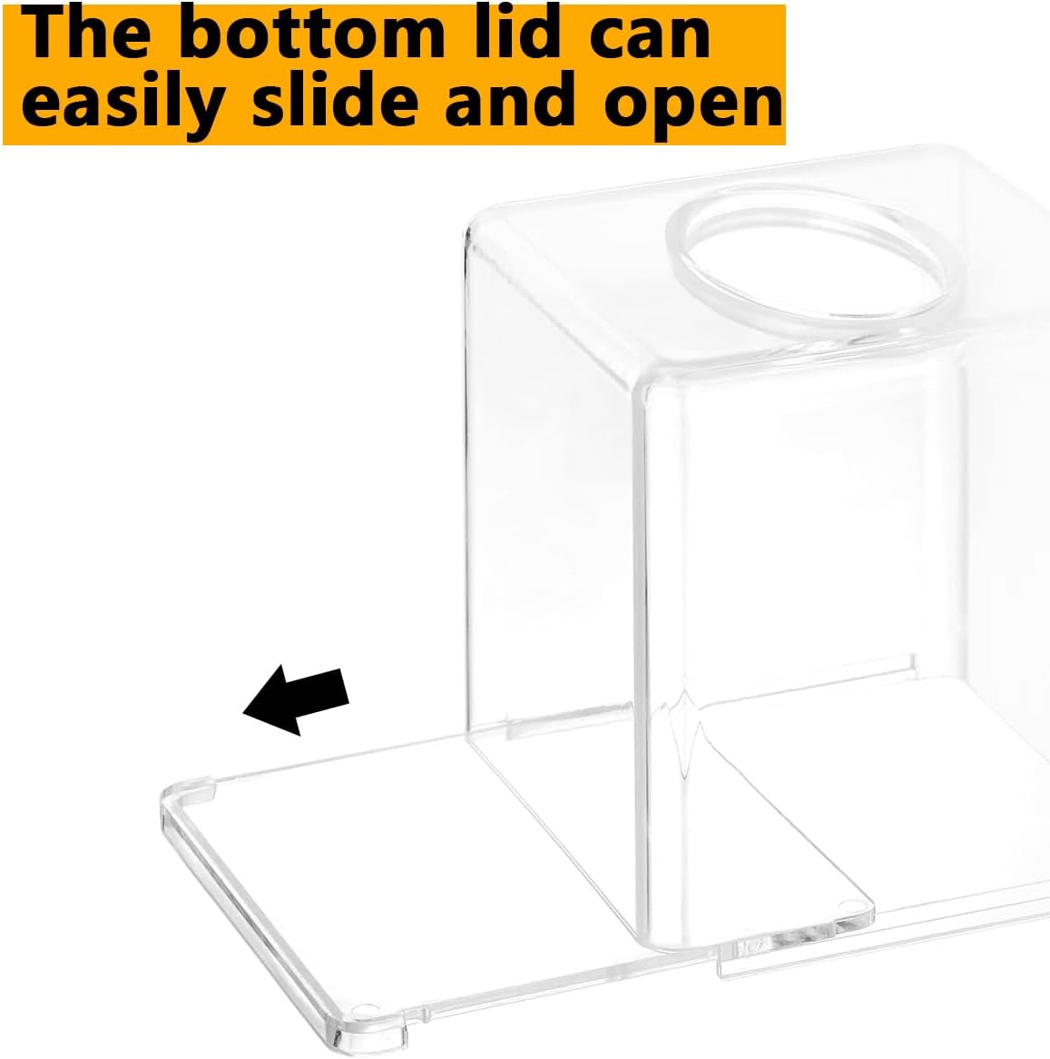 Voittozege 2 Pack Clear Acrylic Tissue Boxes 5x5x55 Inch