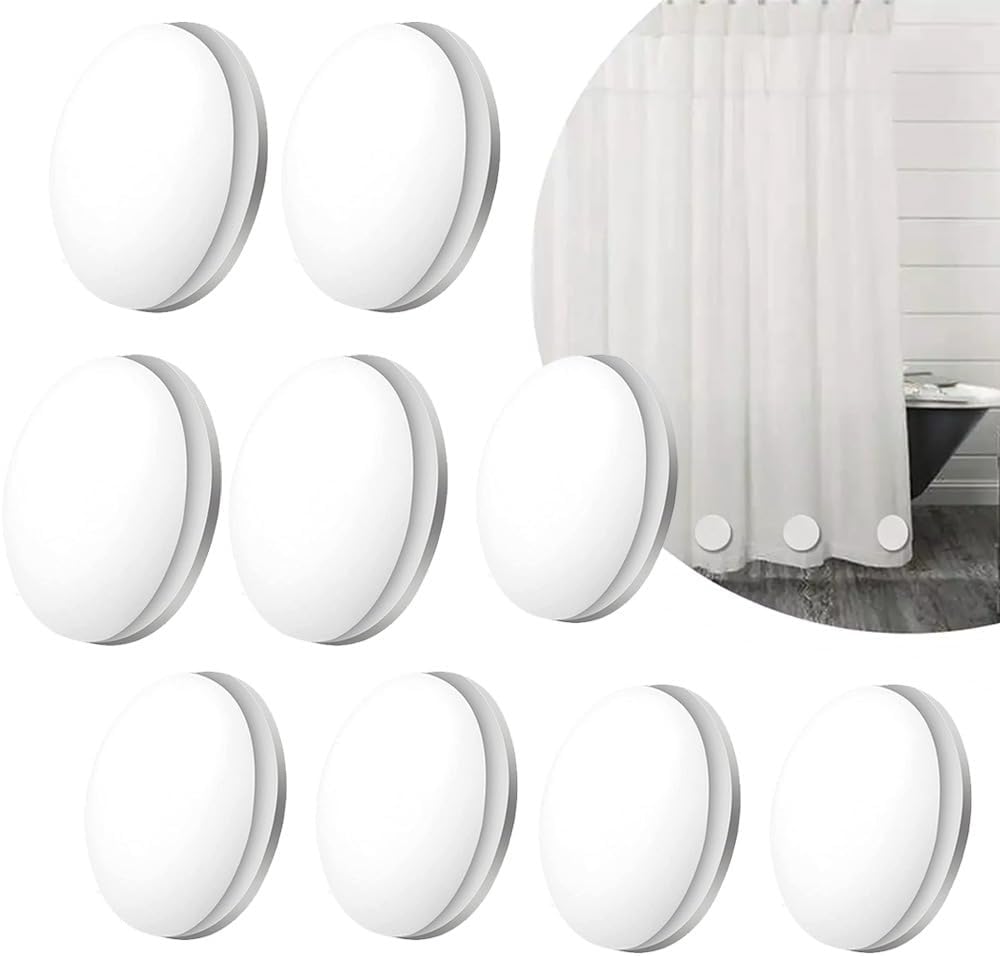 Galepromot 4Pcs White Magnetic Shower Curtain Weights