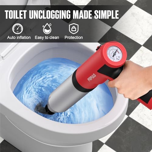 POPULO Ultimate Electric Toilet Plunger - Bendable Head Safe Design Eco-Friendly
