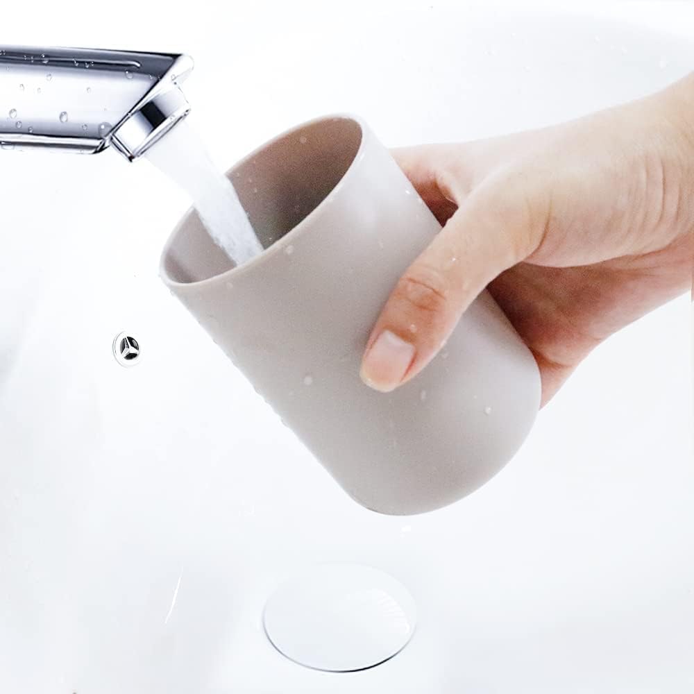 Bathroom Tumblers 2Pcs - Dishwasher Safe Unbreakable 10floz 300ml