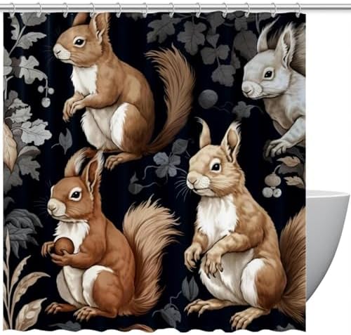 VAPOKF Cute Squirrel Shower Curtain 66x72 Inches