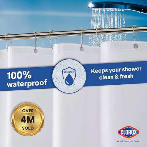 Clorox Premium White Shower Curtain Liner 70x72