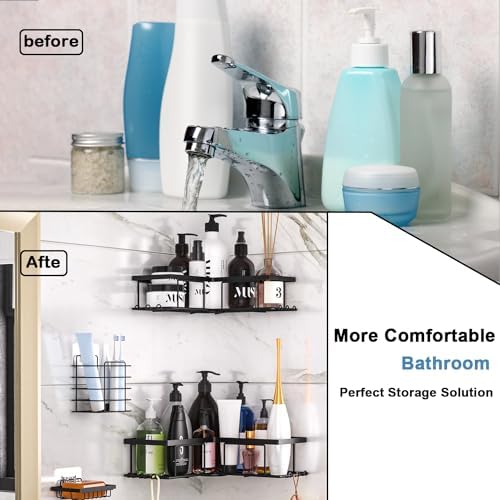 Sikaiqi 4 Pack Corner Shower Caddy Organizer Set